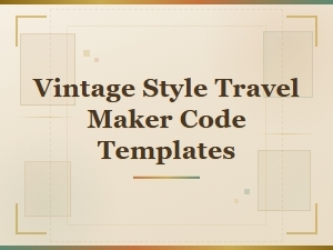 Vintage Style Travel Maker Code Templates for Creative Adventures